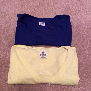 Set of 2 Victoria’s Secret Pink V-Neck T-Shirts
